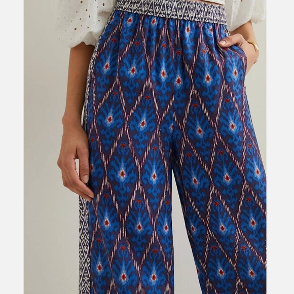 Anthropologie Indigo Patterned Trousers - Size XS - Picture 6 of 10